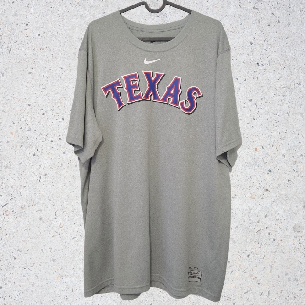 Nike Texas Dri Fit Tee Gray Blue Red White XL